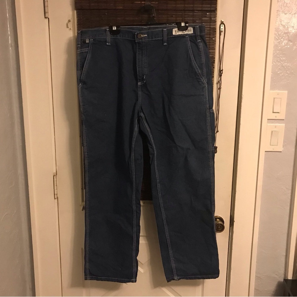 Carhartt Men's Flame Resistant Signature Denim Dungaree
